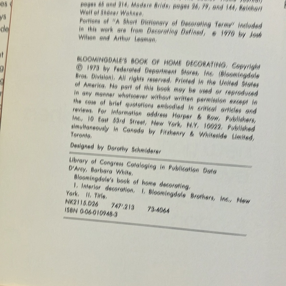 BLOOMINGDALE’S BOOK OF HOME DECORATING  HARPER & ROW 1973 COFFEE TABLE BOOK - Picture 3 of 4